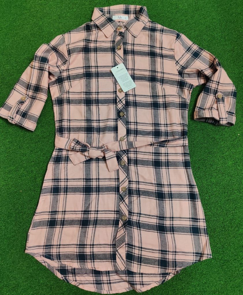 Womens Plaid T-Shirt Export from littleBIG Fashion & Apparels, Bangladesh