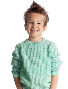 Boys Sweaters, Fabric: 20% Cotton x 80% Polyester, Color: Light Green, Sizes: XS-XXL 