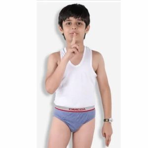 Premium Boys Briefs, Fabric: 100% Soft Cotton Blend, Color: Light Blue, Sizes: 6-12 years