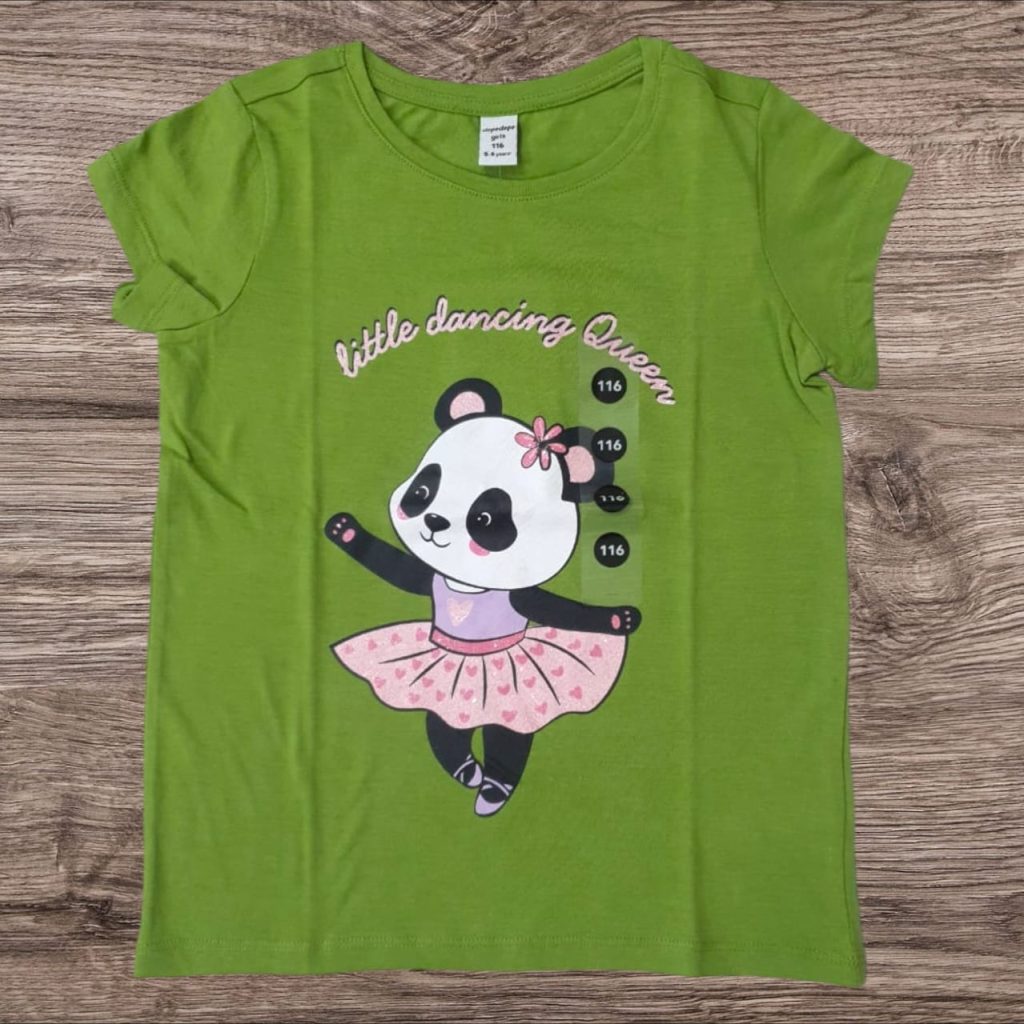 Girls Green Carton Tshirt Export from littleBIG Fashion & Apparels, Bangladesh.
