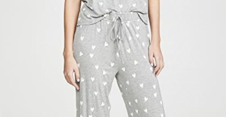 Women's Boxy Tee Lounge Set | Flaming Hearts main image 1