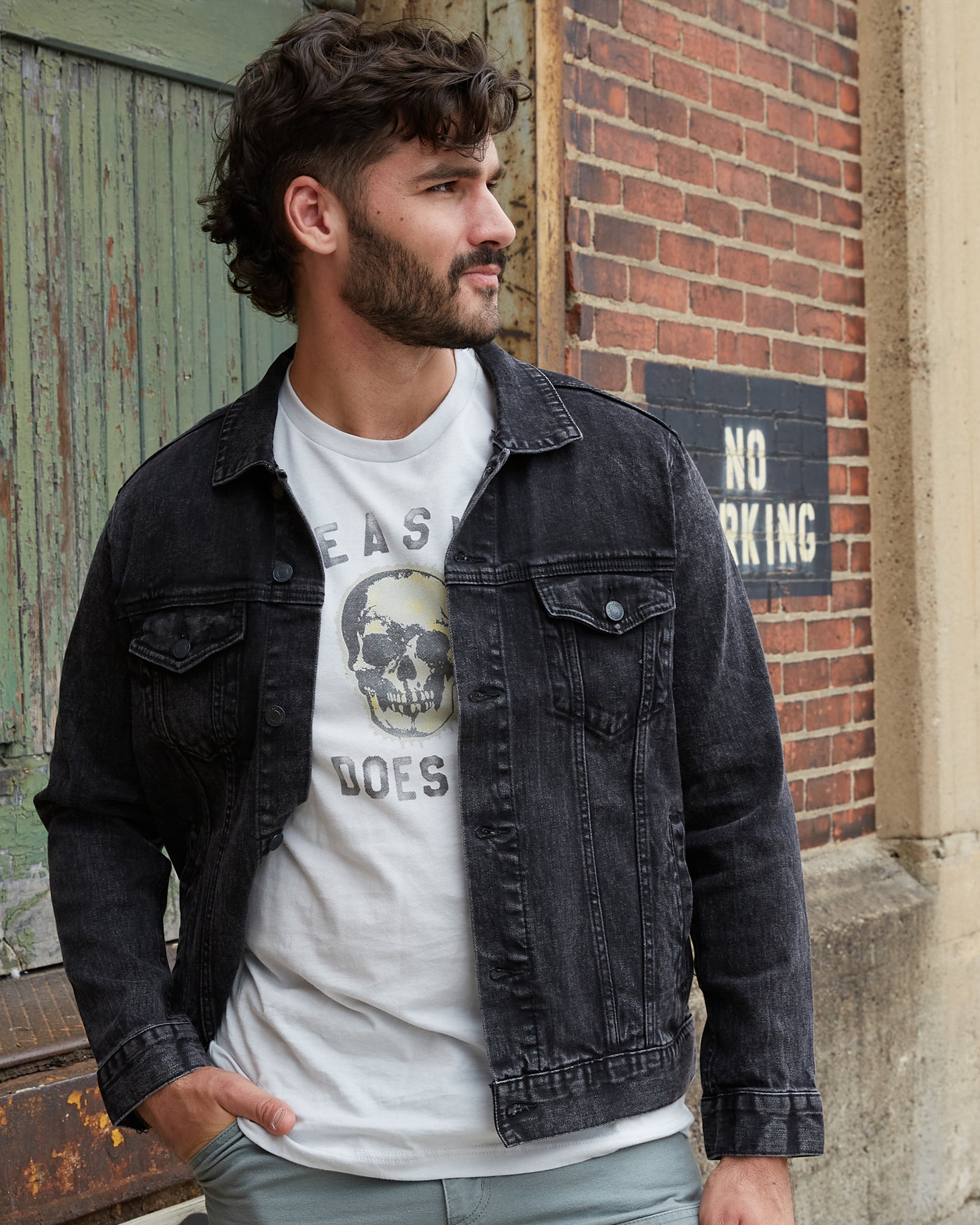 Black Mens Denim Jacket Export from littleBIG Fashion & Apparels, Bangladesh