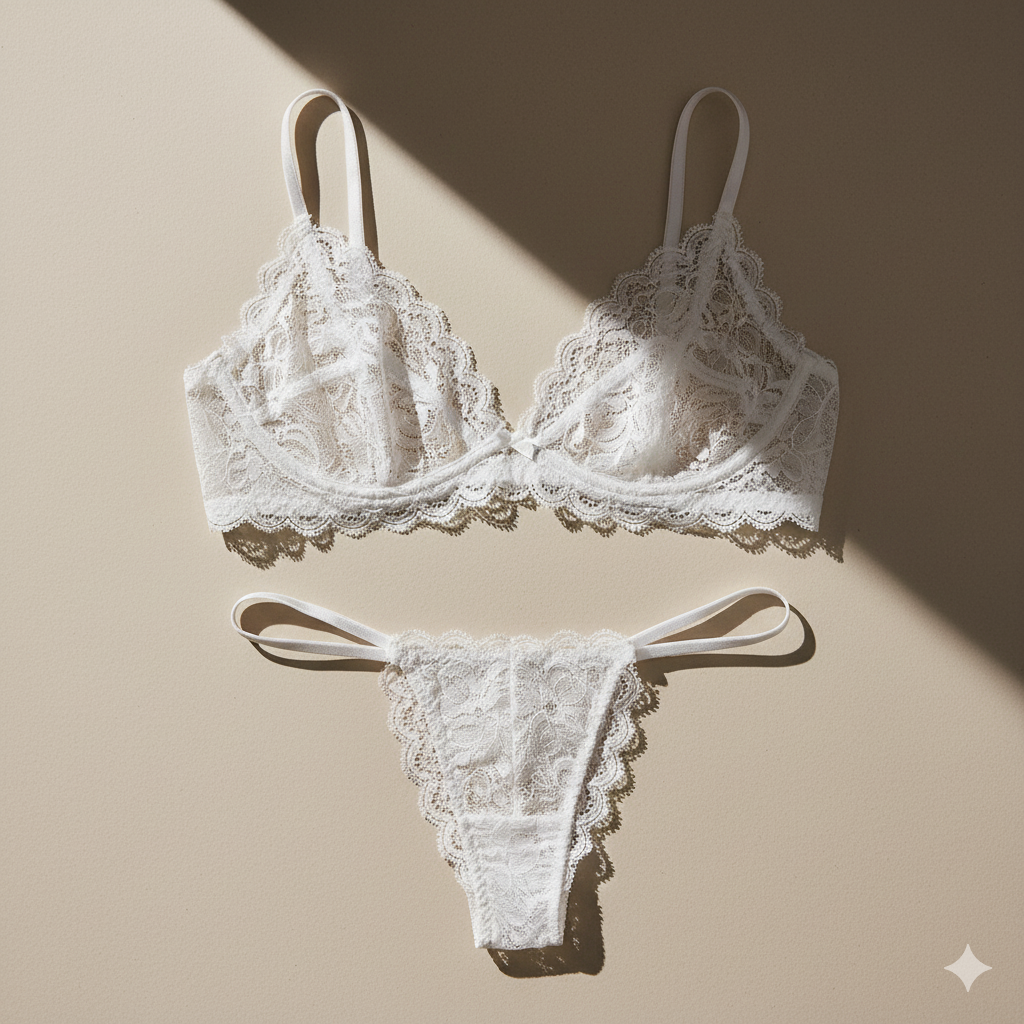 White Lace Lingerie Set from littleBIG Fashion & Apparels, Bangladesh