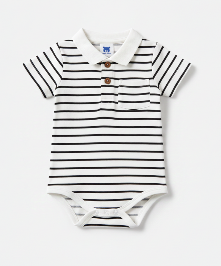 Baby Striped Polo Romper Export from littleBIG Fashion & Apparels, Bangladesh.